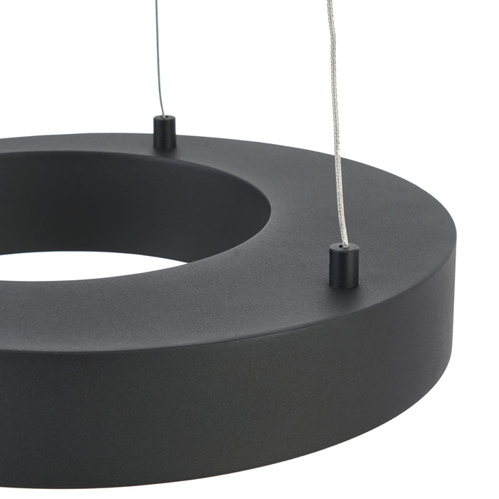 QAZQA Moderne hanglamp zwart 35cm 3-staps dimbaar - Organici