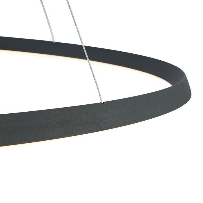 QAZQA Scandinavische hanglamp zwart 110cm incl. LED 3-staps dimbaar -