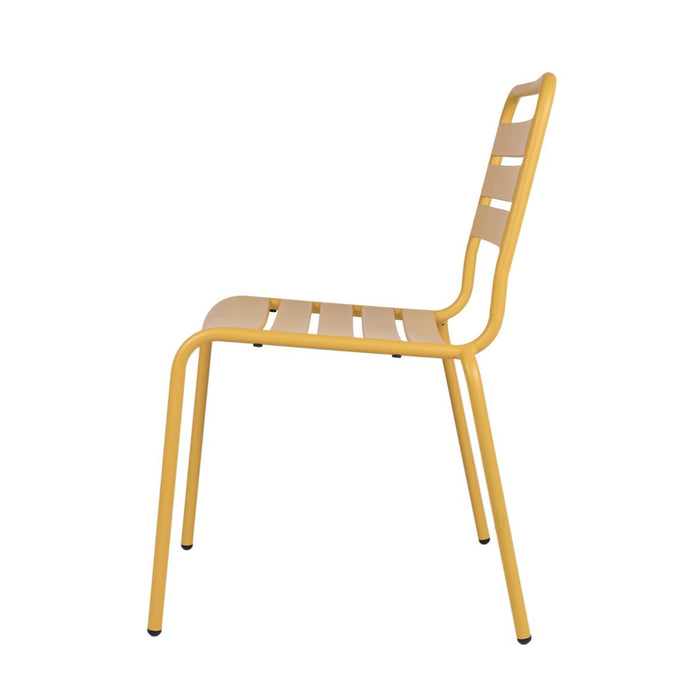 Metalen tuinstoel Max XXL okergeel