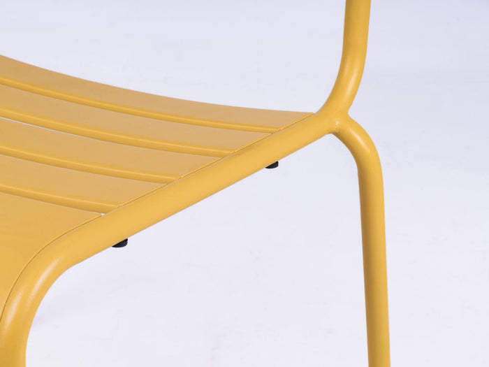 Metalen tuinstoel Max XXL okergeel