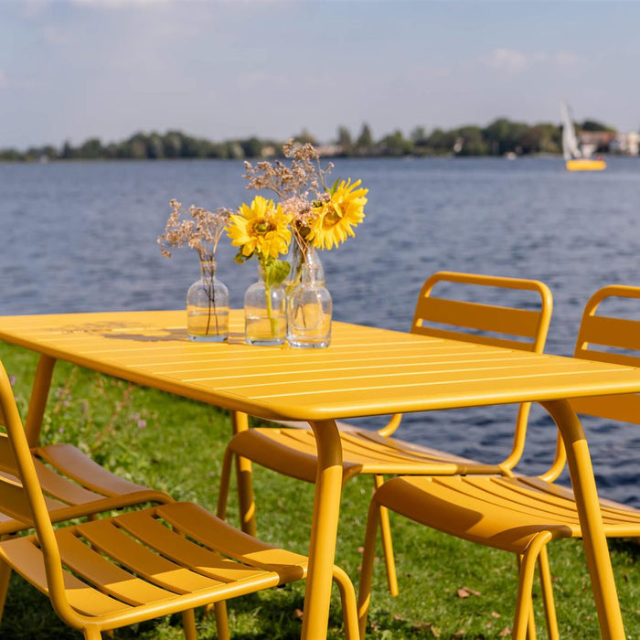 Metalen tuinstoel Max XXL okergeel