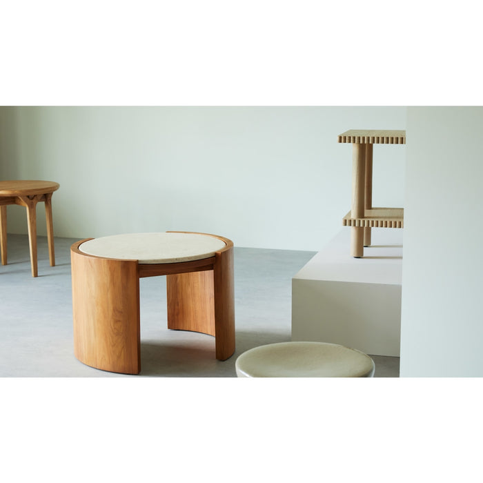 Tikamoon - Salontafel in teakhout en marmer 66 Virgile