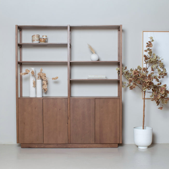 DÉJA Living - Wandkast Bruin Hout - 180x38x210cm - Levi