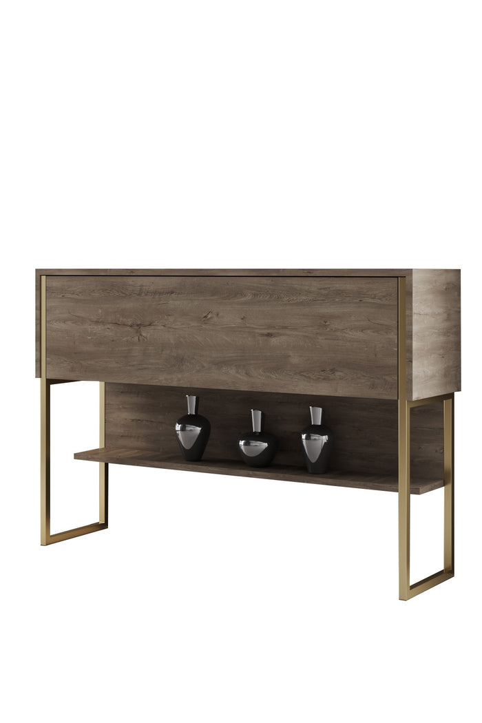 Giga Meubel - Dressoir Walnoot|Goud - 120x30x80cm - Luxe