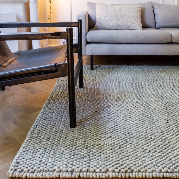 Interieur05 Wollen vloerkleed Lecco licht grijs - 160 x 230 cm