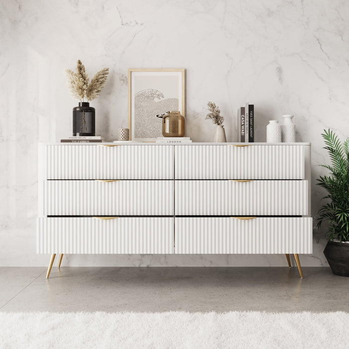 Meubella - Lima - Ladekast - Wit - 163 cm