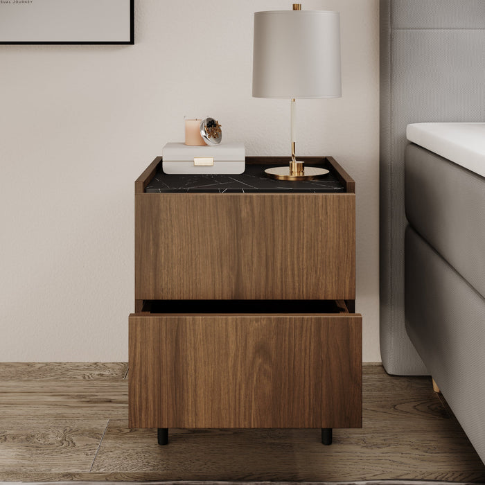 Meubella - Tahiti - Nachtkastje - Donker eiken