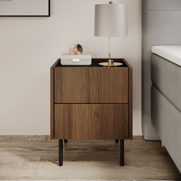 Meubella - Tahiti - Nachtkastje - Donker eiken