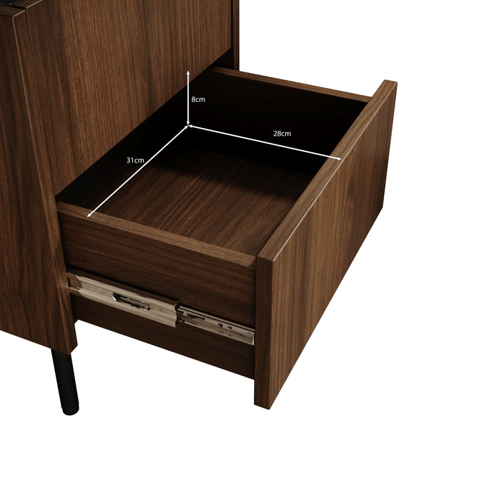 Meubella - Tahiti - Nachtkastje - Donker eiken