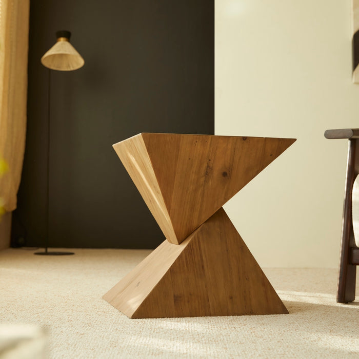 Tikamoon - Pio – Bijzettafel van gerecycled massief grenenhout