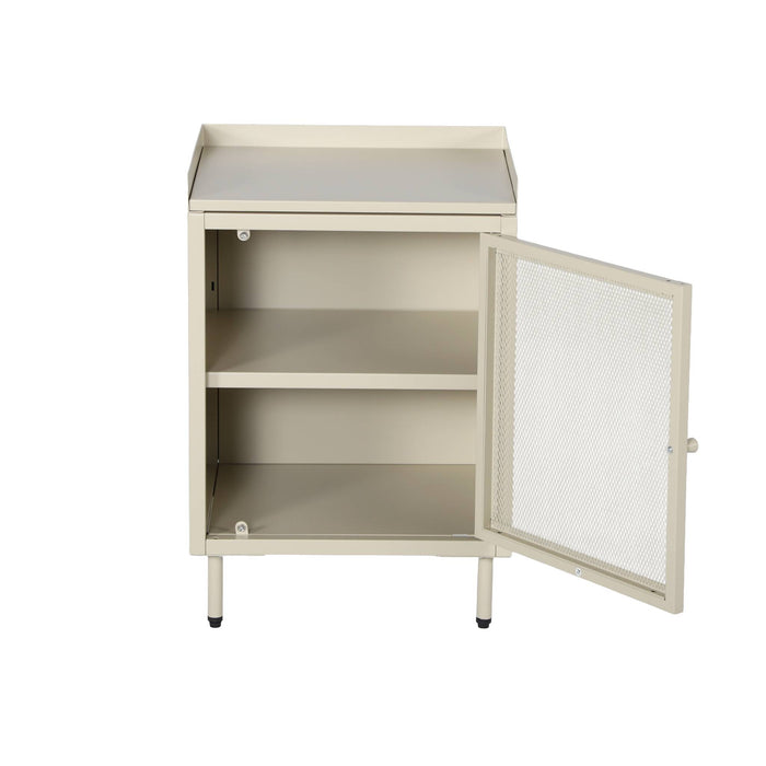 sweeek - Nachtkastje met 1 deur, metaal, industrieel