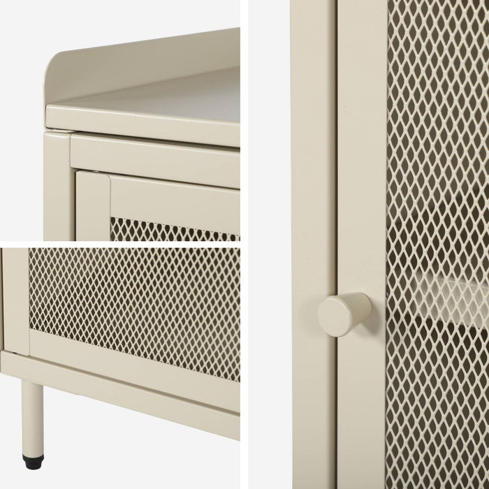 sweeek - Nachtkastje met 1 deur, metaal, industrieel