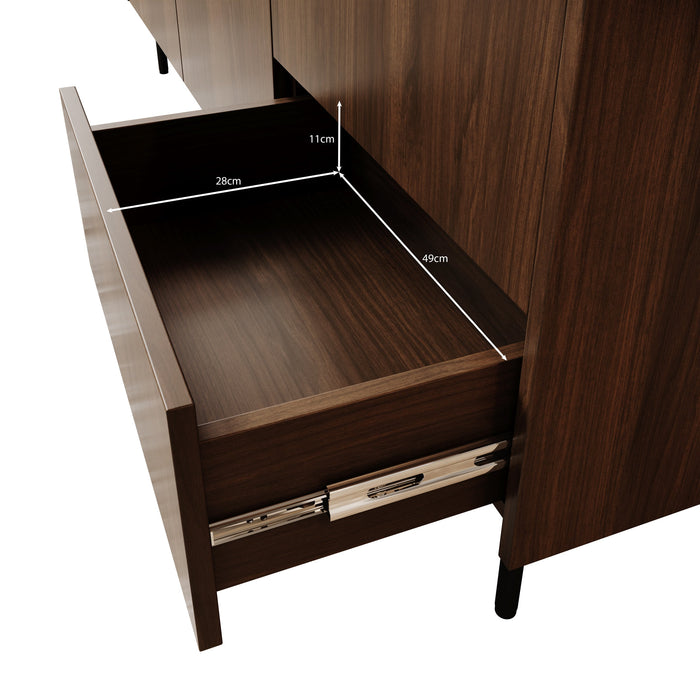 Meubella - Tahiti - Dressoir - Donker eiken - 160 cm