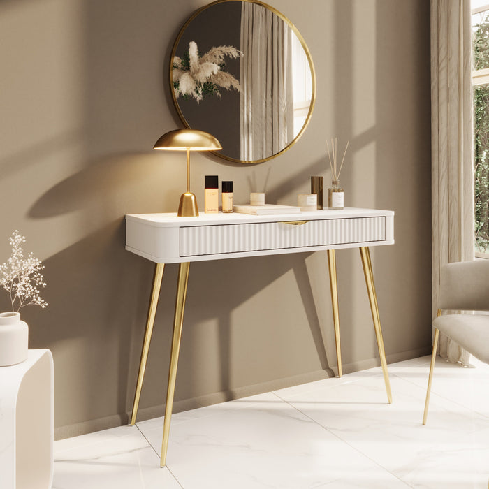 Meubella - Lima - Kaptafel - Wit - 100x38 cm