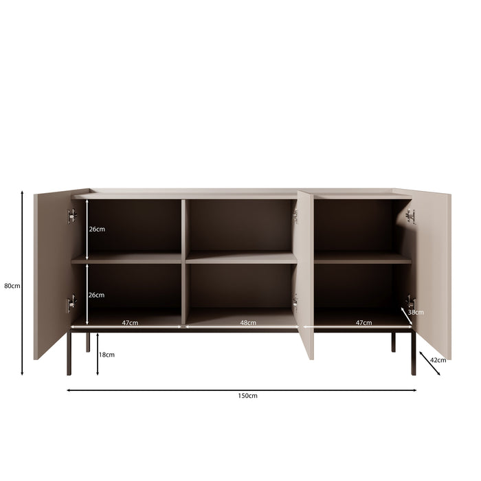 Meubella - Capri - Dressoir - Eiken - 150 cm