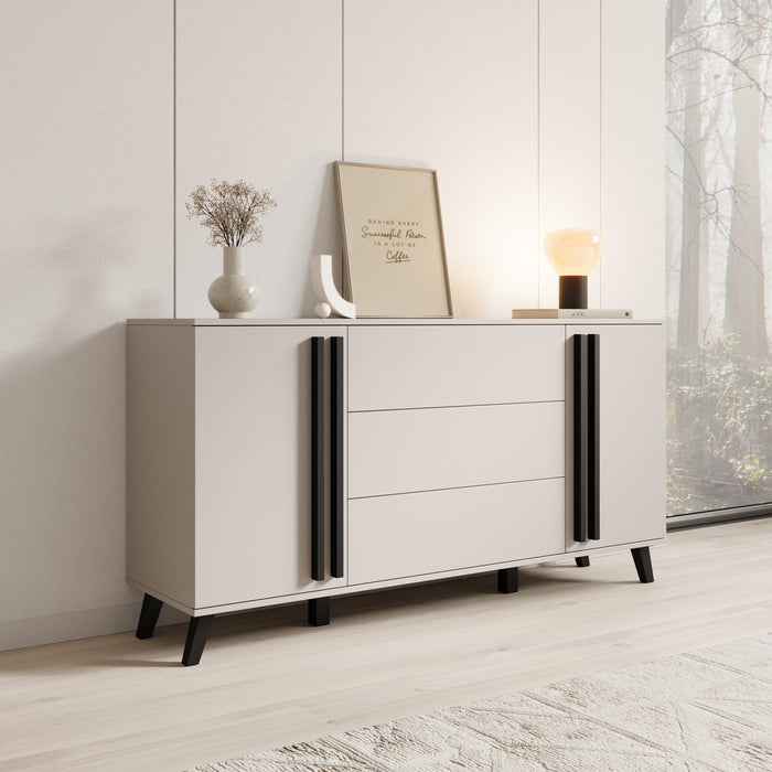 Meubella - Hydra - Dressoir - Beige - 150x40x78 cm