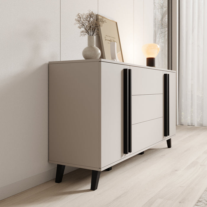Meubella - Hydra - Dressoir - Beige - 150x40x78 cm