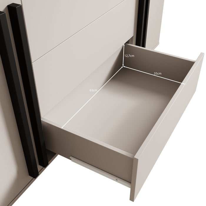 Meubella - Hydra - Dressoir - Beige - 150x40x78 cm