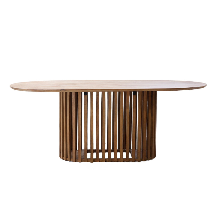 Giga Meubel - Eettafel Ovaal - Naturel Hout - 250x110x76cm - Ferran