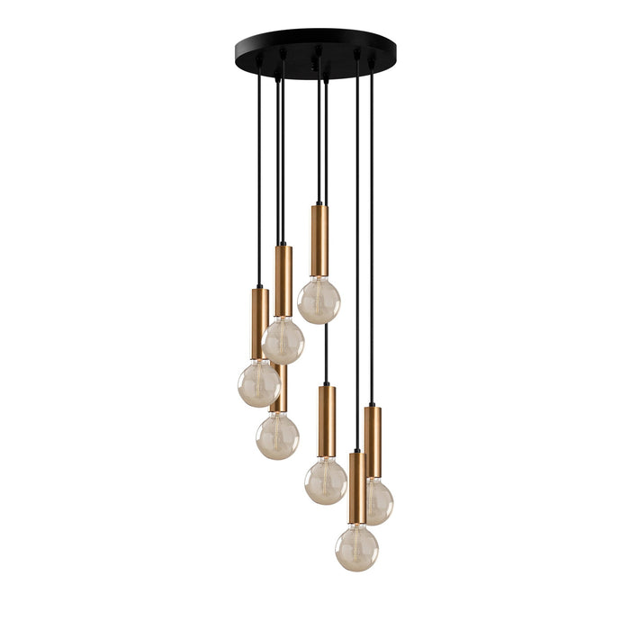 Giga Meubel - Hanglamp Goud Metaal - 7-Lichts - 40x40x136cm - Tempo