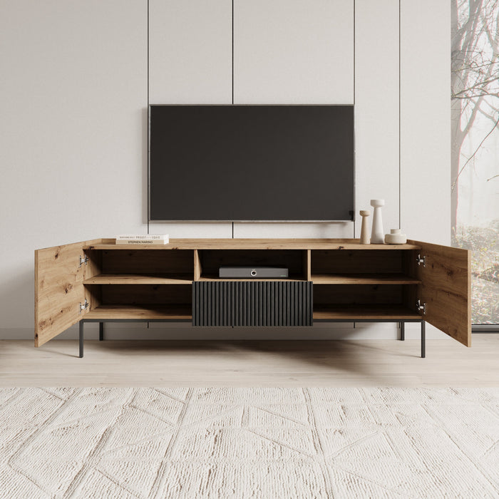 Meubella - Capri - TV-Meubel - Eiken - 180 cm