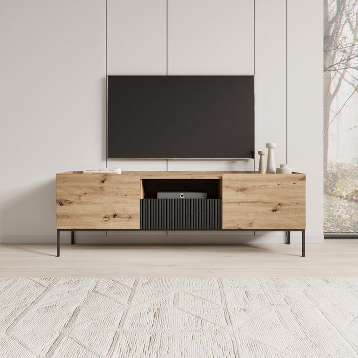 Meubella - Capri - TV-Meubel - Eiken - 180 cm