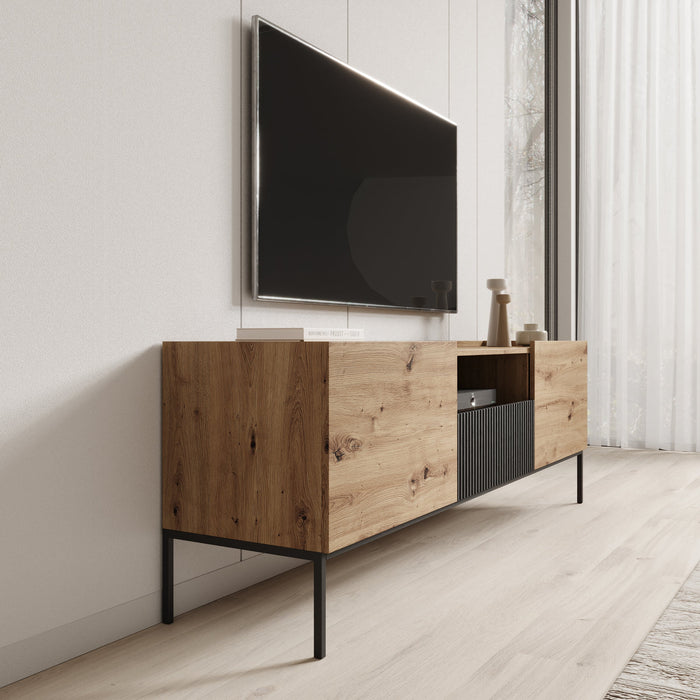 Meubella - Capri - TV-Meubel - Eiken - 180 cm
