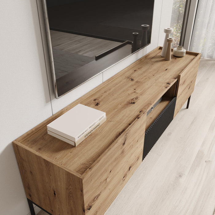 Meubella - Capri - TV-Meubel - Eiken - 180 cm