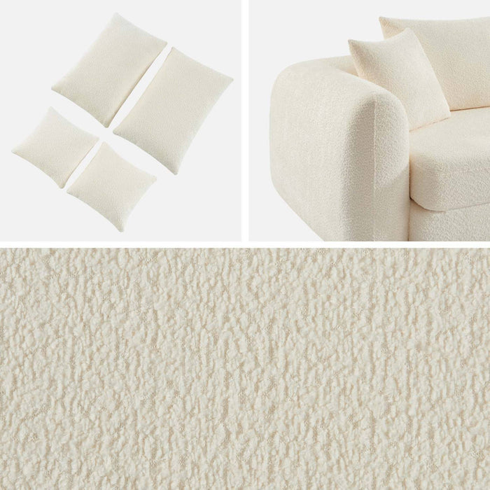 sweeek - 3-zits slaapbank met gestructureerde bouclé