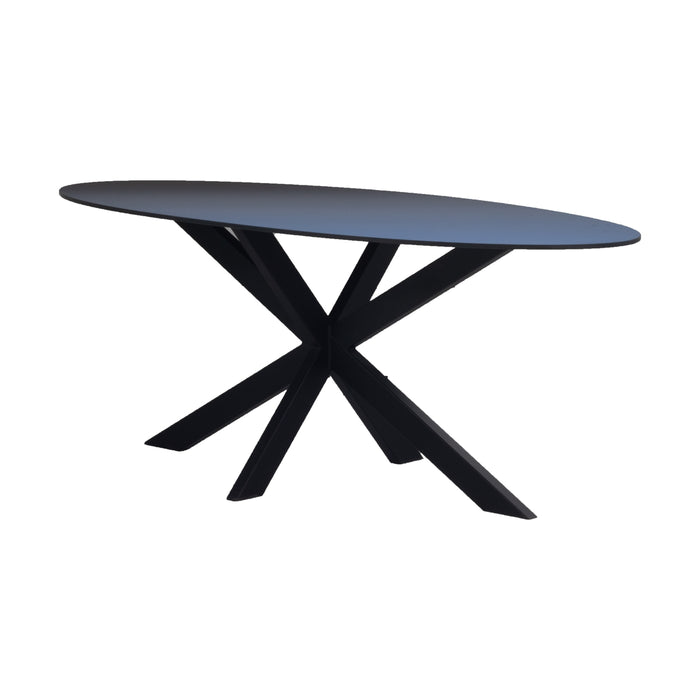 Giga Meubel - Eettafel Zwart Fenix Metaal - 200x90x76cm - Harper