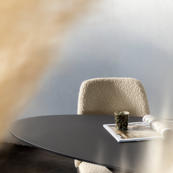 Giga Meubel - Eettafel Zwart Fenix Metaal - 200x90x76cm - Harper