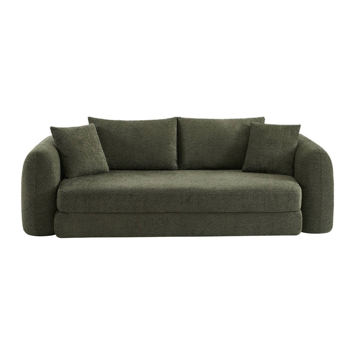 sweeek - 3-zits slaapbank met gestructureerde bouclé