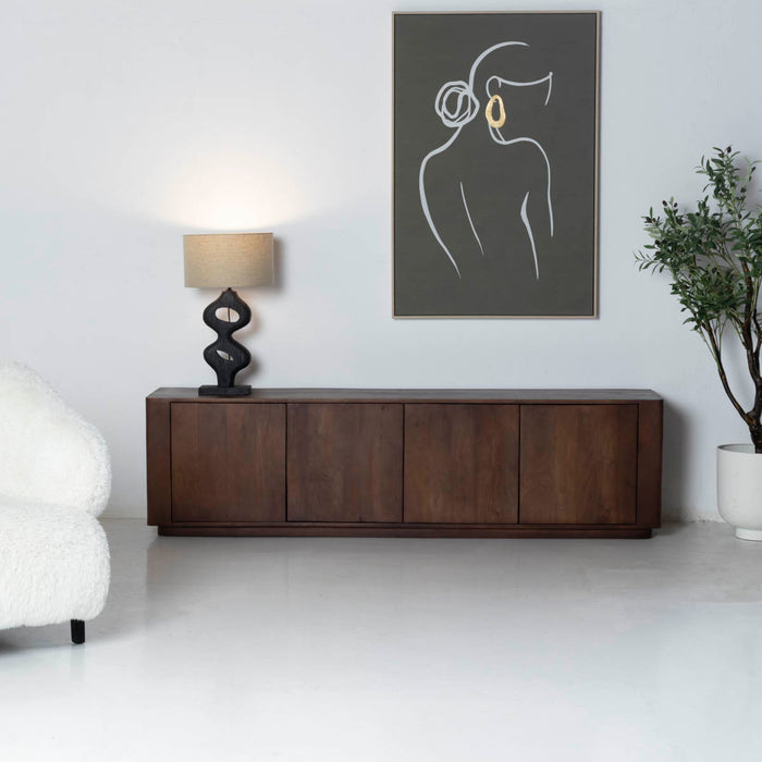 Giga Meubel - Tv-meubel Donkerbruin Hout - 200x40x55cm - Finn