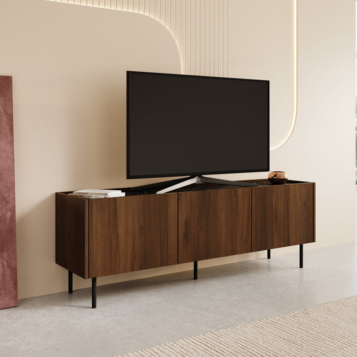 Meubella - Tahiti - TV-Meubel - Donker eiken - 144 cm