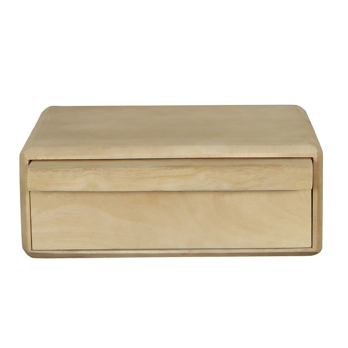 Giga Meubel - Nachtkastje Zwevend - Naturel Hout - 40x30x15cm - Benthe