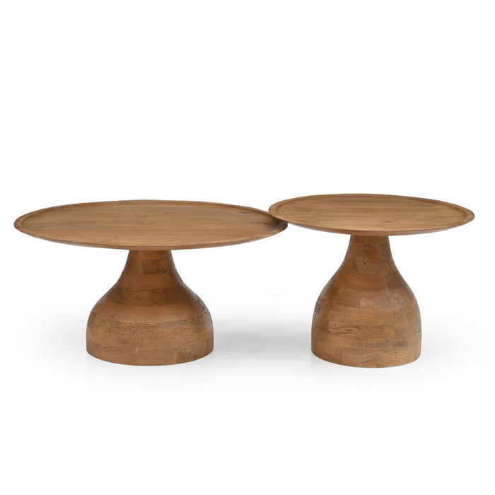Giga Meubel - Salontafel Naturel Mangohout - Ø60x42cm - Joji