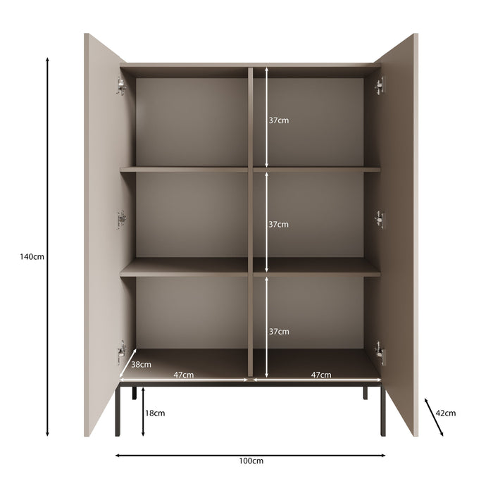 Meubella - Capri - Dressoir - Eiken - 100 cm