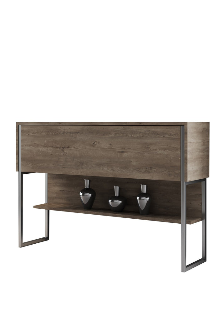 Giga Meubel - Dressoir Walnoot|Zilver - 120x30x80cm - Luxe