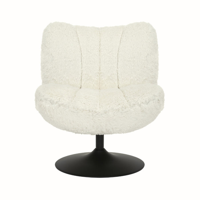 DÉJA Living - Draaifauteuil Beige|Zwart - 70x78x82cm - Morten