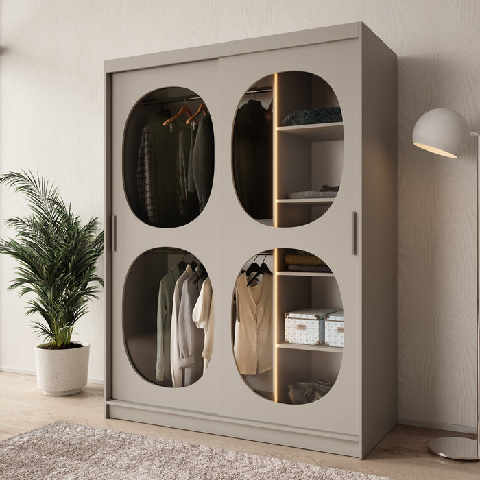 Meubella - Kledingkast Bravanti - Beige - 150 cm