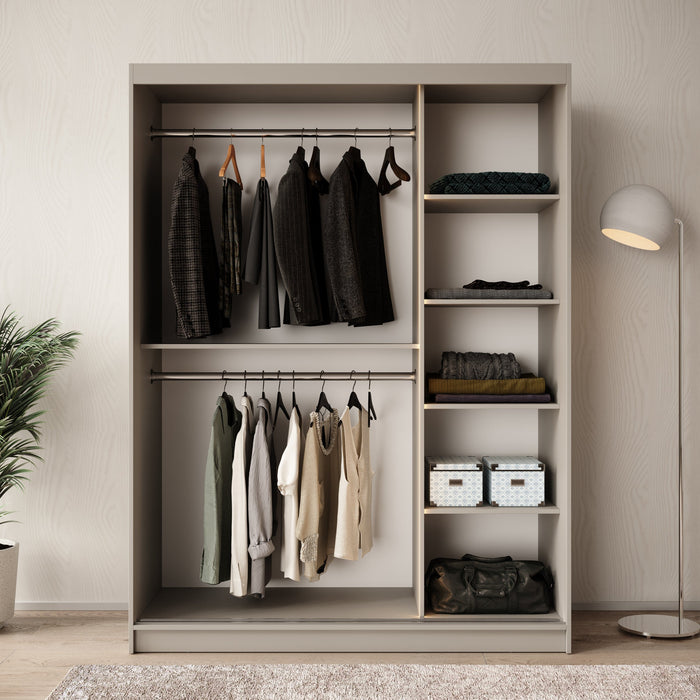 Meubella - Kledingkast Bravanti - Beige - 150 cm