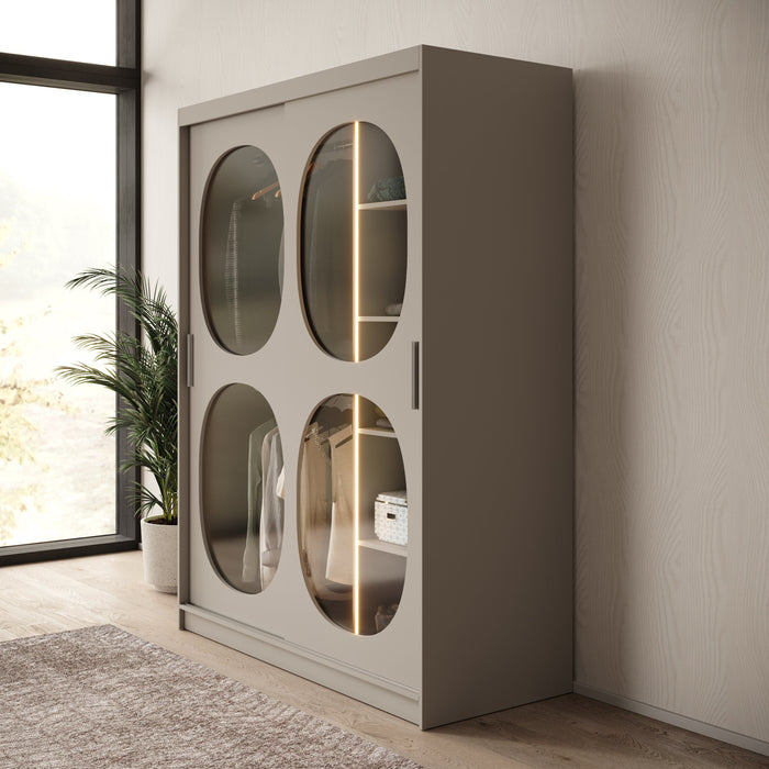 Meubella - Kledingkast Bravanti - Beige - 150 cm