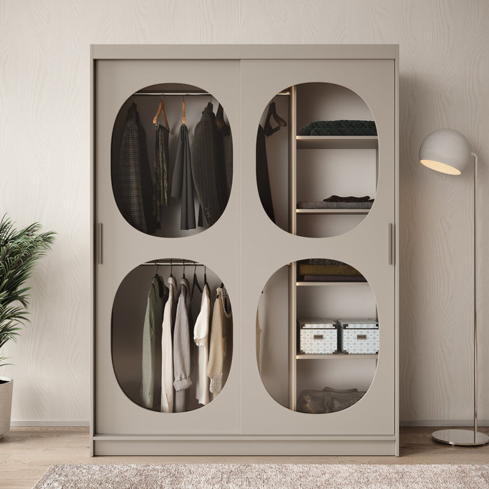 Meubella - Kledingkast Bravanti - Beige - 150 cm