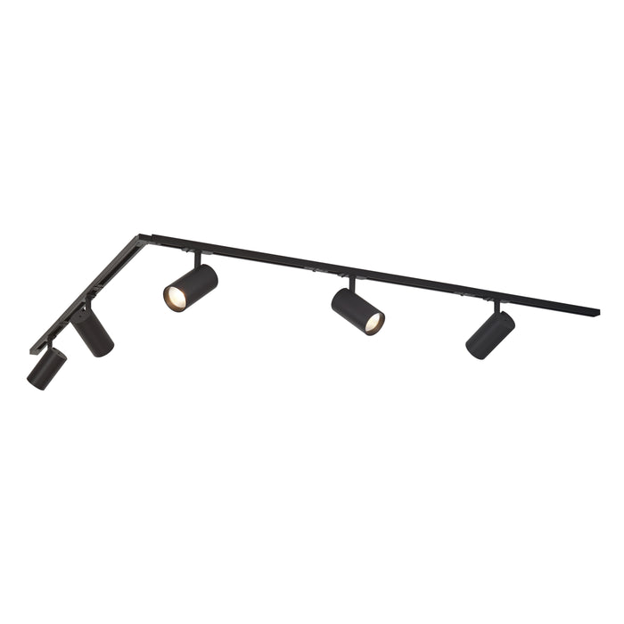 QAZQA Modern railsysteem met 5 spots zwart 1-fase - Iconic Mark