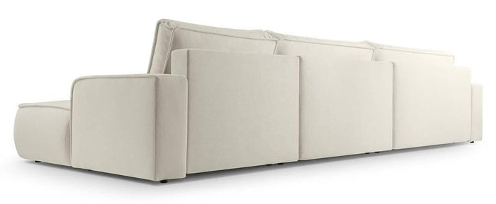 NADUVI Collection U-slaapbank Monteno bouclé met opbergruimte