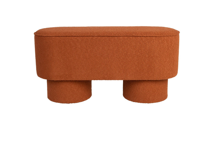Giga Meubel - Bankje Rood Bouclé - 93x35x45cm - Halbankje - Marcos