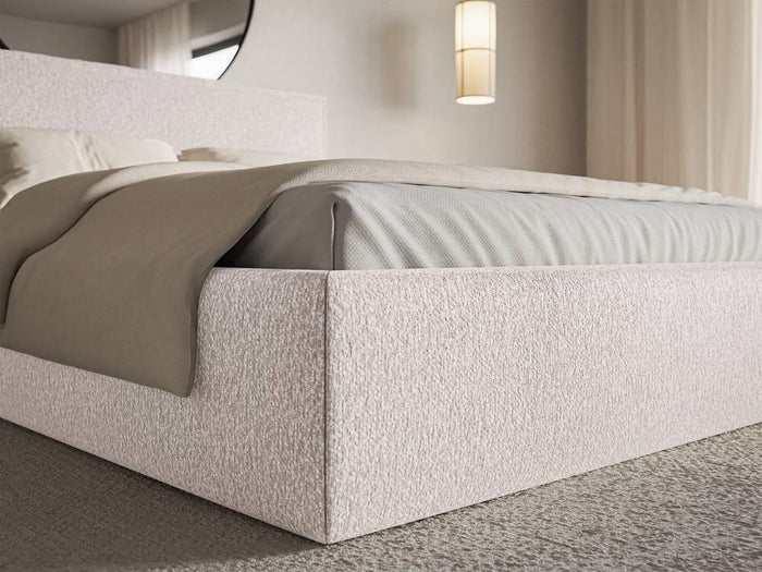 NADUVI Collection Bedframe Esmay chenille 140 x 200 cm