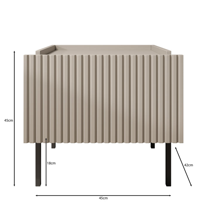 Meubella - Capri - Nachtkastje - Beige