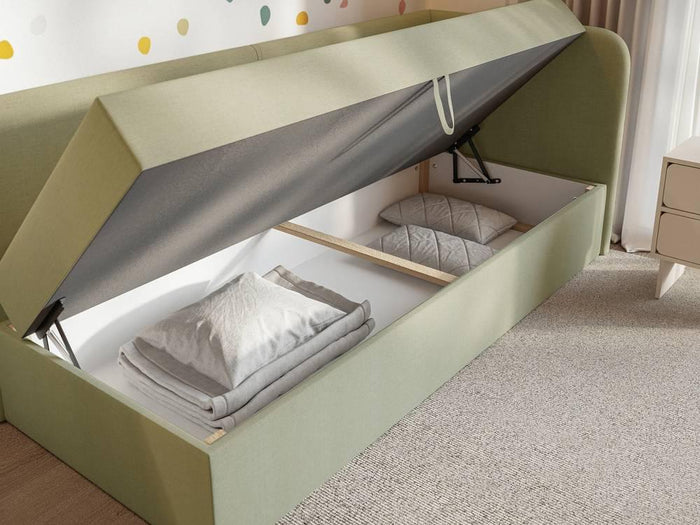 NADUVI Collection Jeugdbed Cambrils chenille rechts 90 x 200 cm met