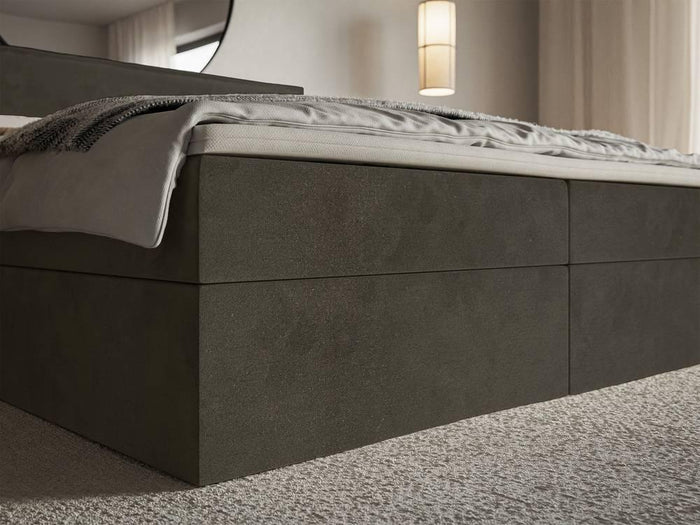 NADUVI Collection Boxspring Esmay velvet met opbergruimte en topper